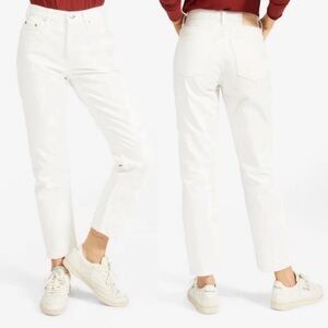 Everlane The Cheeky Jean 29 like new white denim button fly
